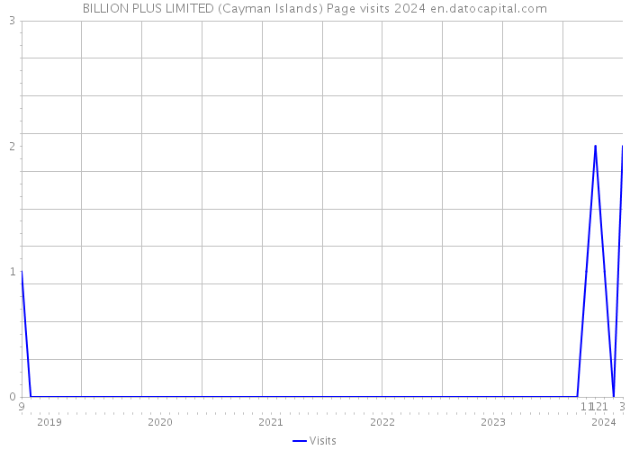 BILLION PLUS LIMITED (Cayman Islands) Page visits 2024 