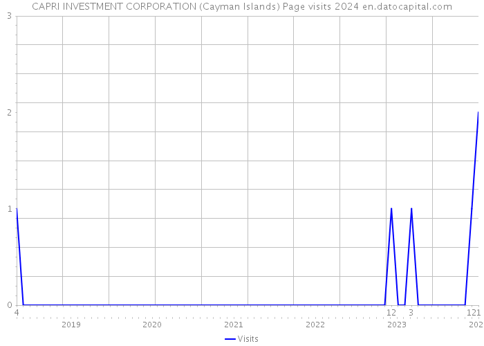 CAPRI INVESTMENT CORPORATION (Cayman Islands) Page visits 2024 