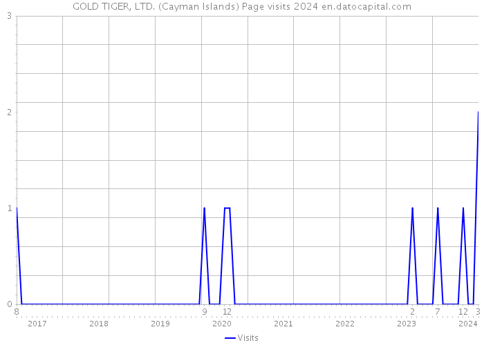 GOLD TIGER, LTD. (Cayman Islands) Page visits 2024 