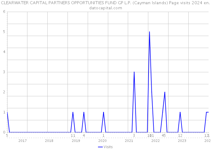 CLEARWATER CAPITAL PARTNERS OPPORTUNITIES FUND GP L.P. (Cayman Islands) Page visits 2024 
