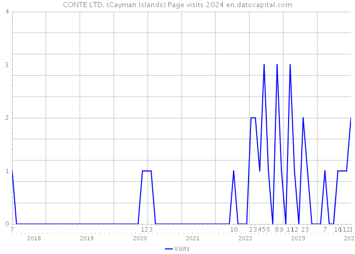 CONTE LTD. (Cayman Islands) Page visits 2024 