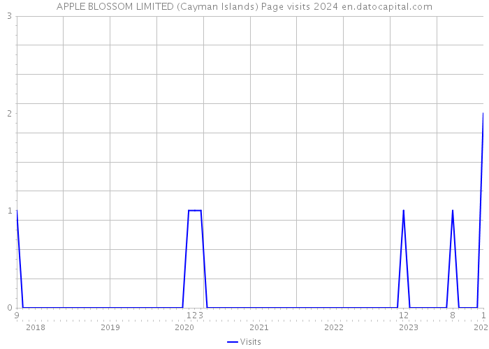 APPLE BLOSSOM LIMITED (Cayman Islands) Page visits 2024 