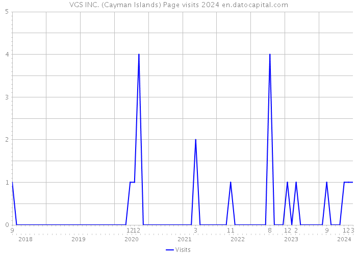 VGS INC. (Cayman Islands) Page visits 2024 