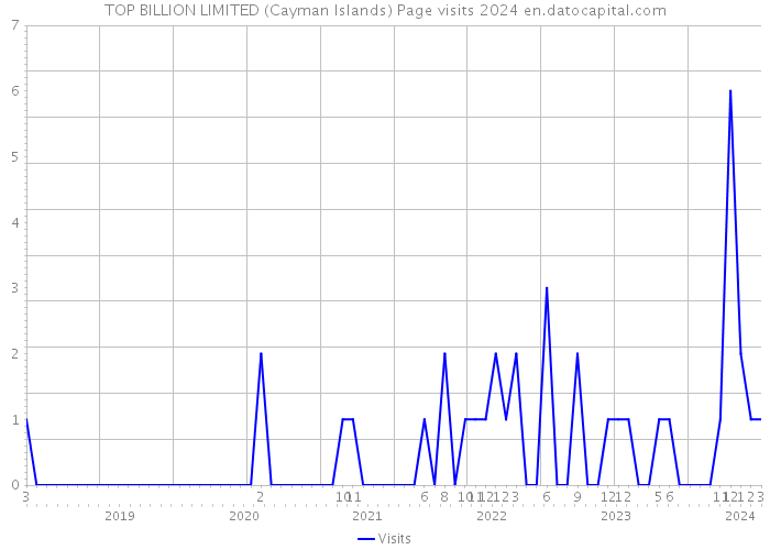 TOP BILLION LIMITED (Cayman Islands) Page visits 2024 