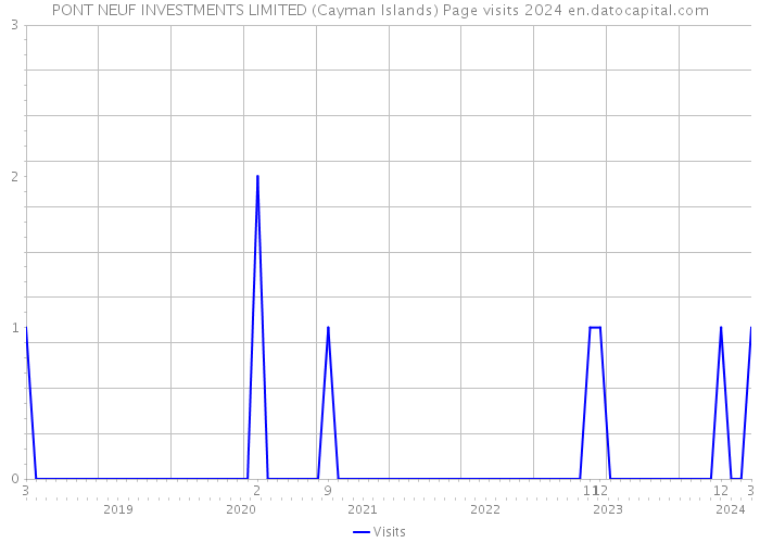 PONT NEUF INVESTMENTS LIMITED (Cayman Islands) Page visits 2024 