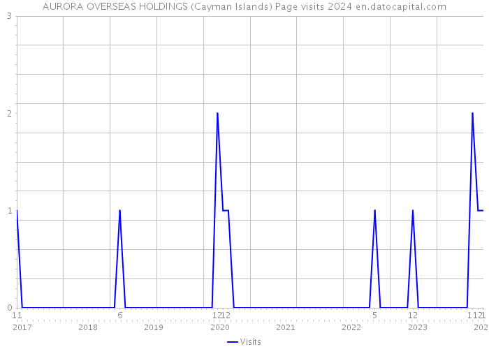 AURORA OVERSEAS HOLDINGS (Cayman Islands) Page visits 2024 