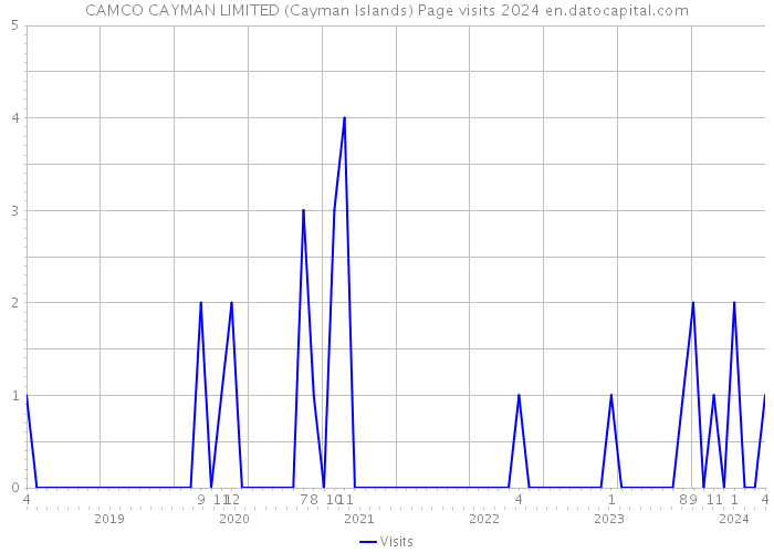 CAMCO CAYMAN LIMITED (Cayman Islands) Page visits 2024 