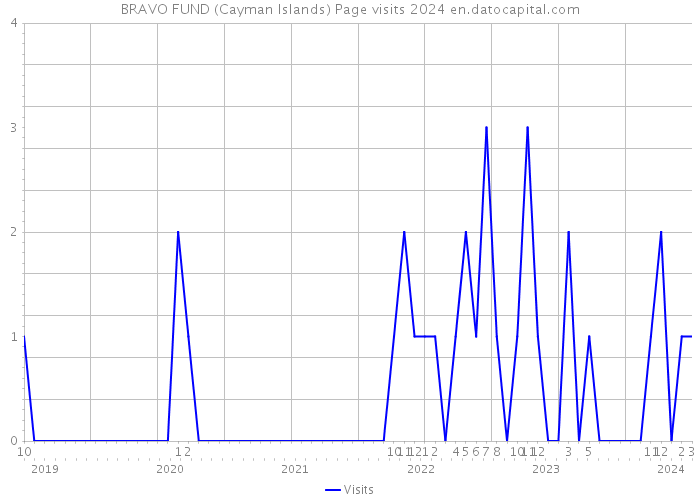 BRAVO FUND (Cayman Islands) Page visits 2024 