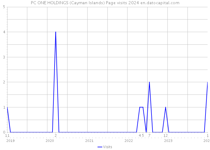 PC ONE HOLDINGS (Cayman Islands) Page visits 2024 