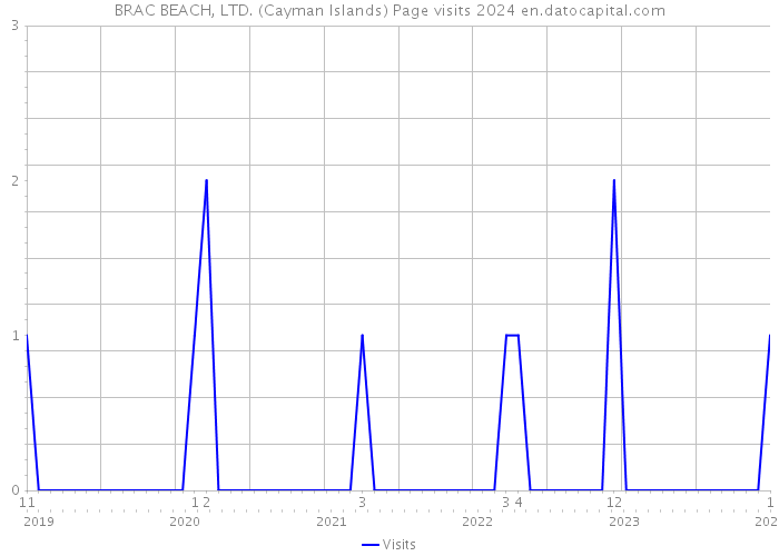 BRAC BEACH, LTD. (Cayman Islands) Page visits 2024 