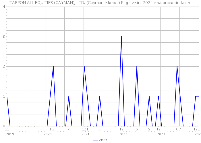 TARPON ALL EQUITIES (CAYMAN), LTD. (Cayman Islands) Page visits 2024 