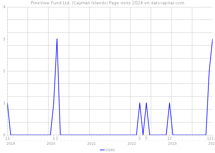 PineView Fund Ltd. (Cayman Islands) Page visits 2024 