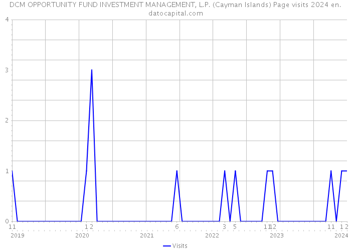 DCM OPPORTUNITY FUND INVESTMENT MANAGEMENT, L.P. (Cayman Islands) Page visits 2024 