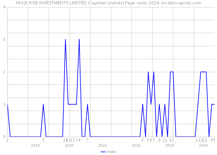 HUGE RISE INVESTMENTS LIMITED (Cayman Islands) Page visits 2024 