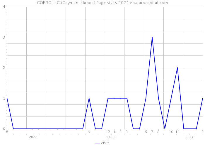 CORRO LLC (Cayman Islands) Page visits 2024 