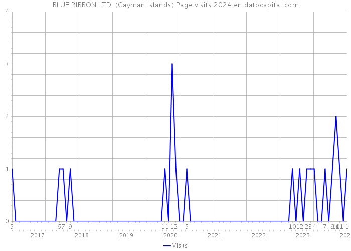 BLUE RIBBON LTD. (Cayman Islands) Page visits 2024 