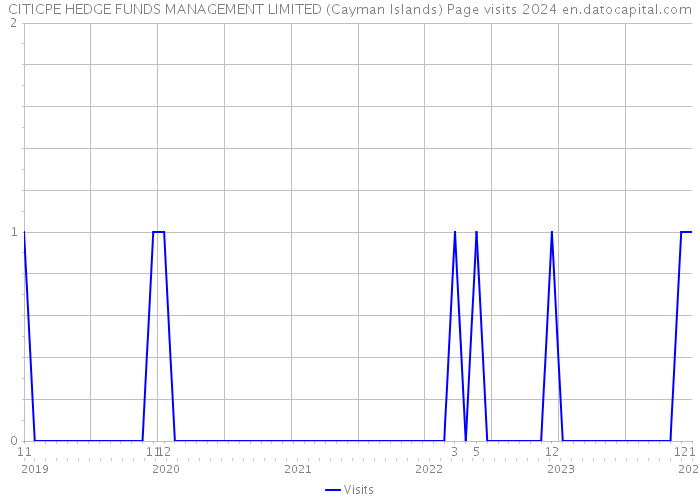 CITICPE HEDGE FUNDS MANAGEMENT LIMITED (Cayman Islands) Page visits 2024 