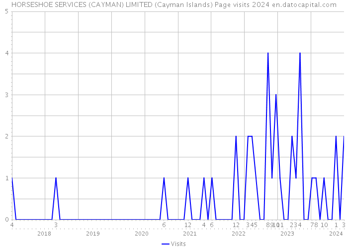 HORSESHOE SERVICES (CAYMAN) LIMITED (Cayman Islands) Page visits 2024 