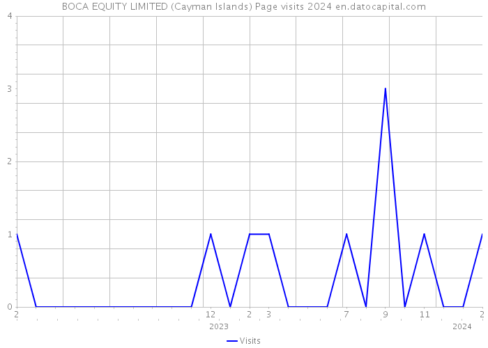 BOCA EQUITY LIMITED (Cayman Islands) Page visits 2024 
