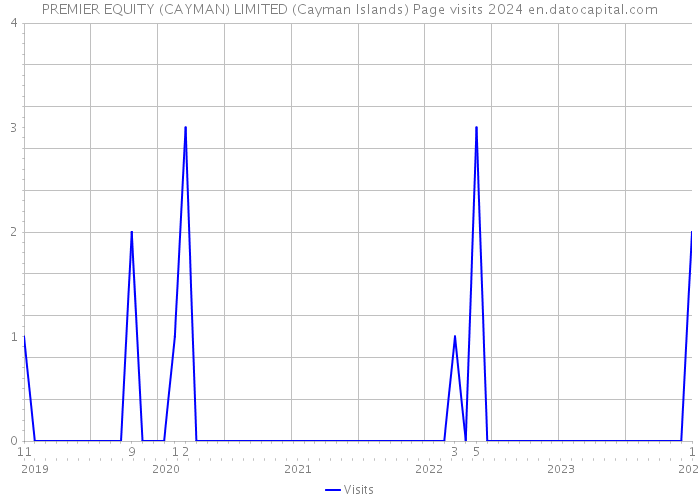 PREMIER EQUITY (CAYMAN) LIMITED (Cayman Islands) Page visits 2024 