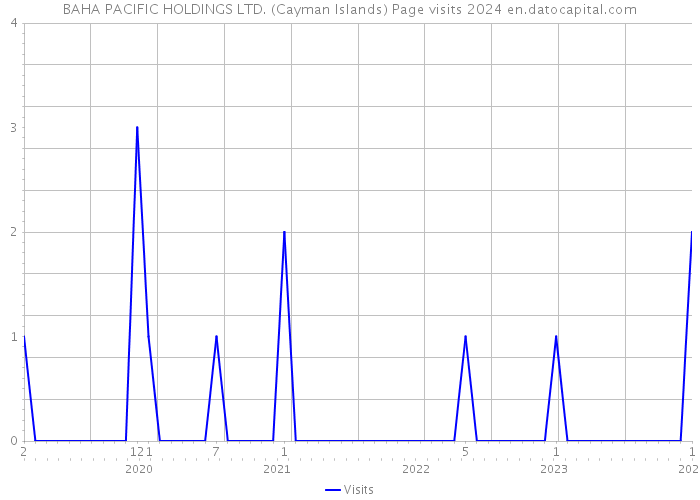 BAHA PACIFIC HOLDINGS LTD. (Cayman Islands) Page visits 2024 