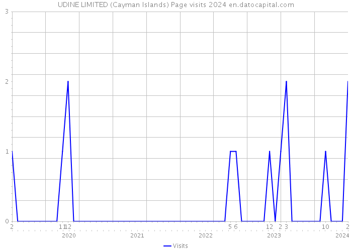 UDINE LIMITED (Cayman Islands) Page visits 2024 