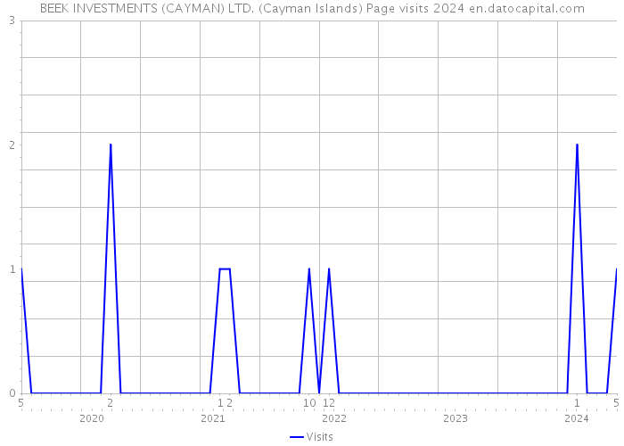 BEEK INVESTMENTS (CAYMAN) LTD. (Cayman Islands) Page visits 2024 