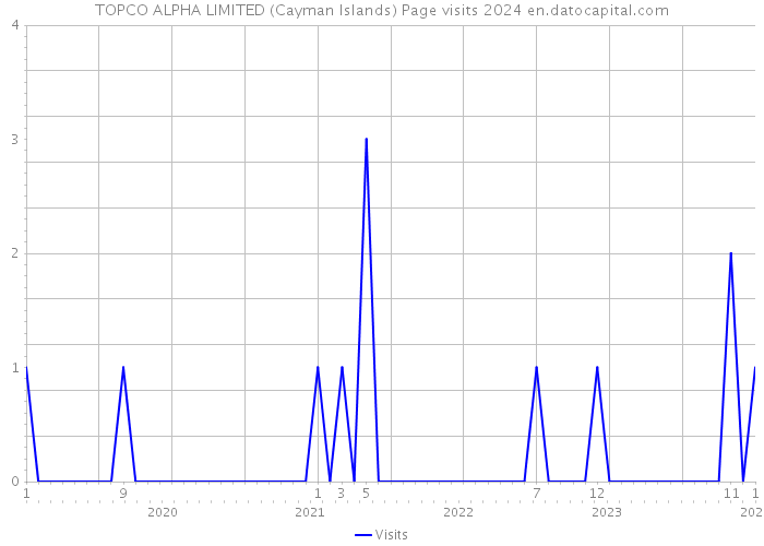 TOPCO ALPHA LIMITED (Cayman Islands) Page visits 2024 