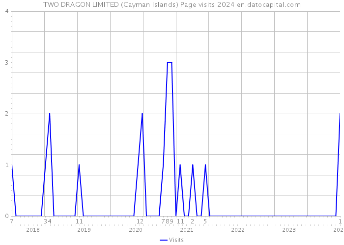 TWO DRAGON LIMITED (Cayman Islands) Page visits 2024 