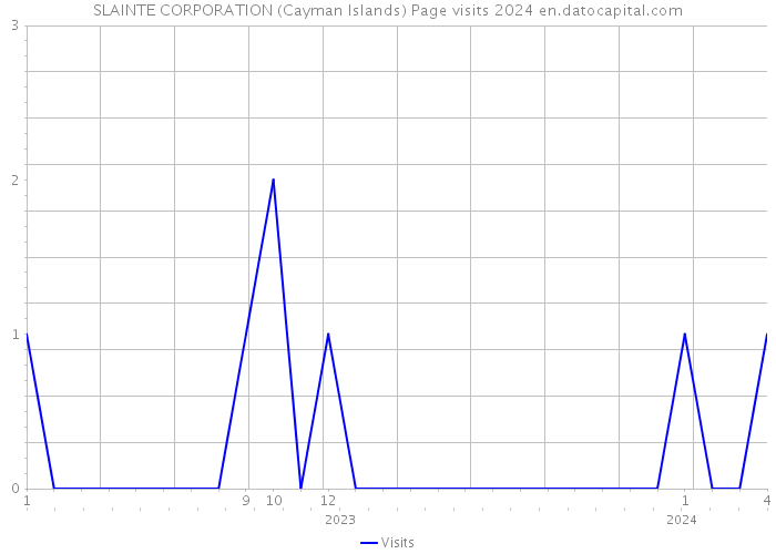 SLAINTE CORPORATION (Cayman Islands) Page visits 2024 