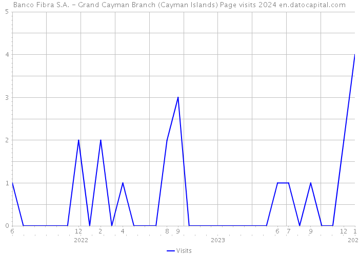 Banco Fibra S.A. - Grand Cayman Branch (Cayman Islands) Page visits 2024 