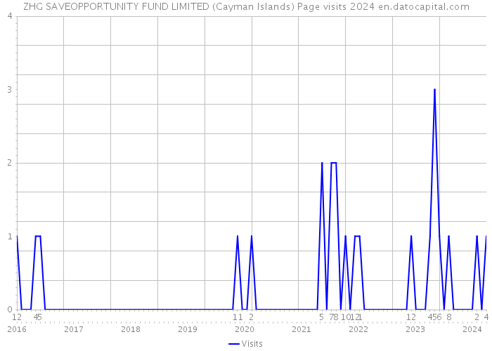ZHG SAVEOPPORTUNITY FUND LIMITED (Cayman Islands) Page visits 2024 
