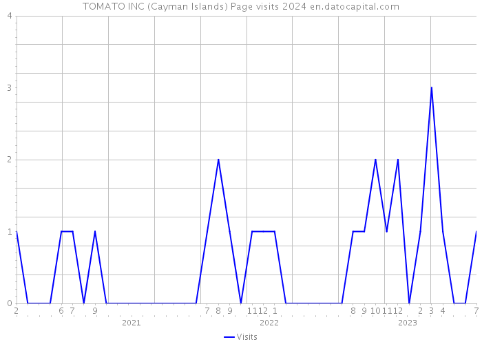 TOMATO INC (Cayman Islands) Page visits 2024 