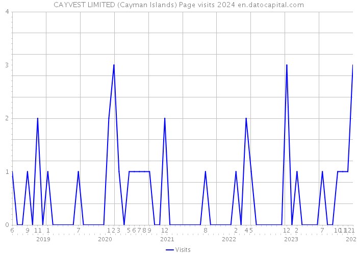 CAYVEST LIMITED (Cayman Islands) Page visits 2024 