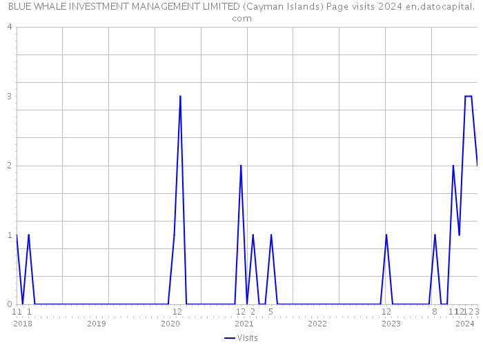 BLUE WHALE INVESTMENT MANAGEMENT LIMITED (Cayman Islands) Page visits 2024 