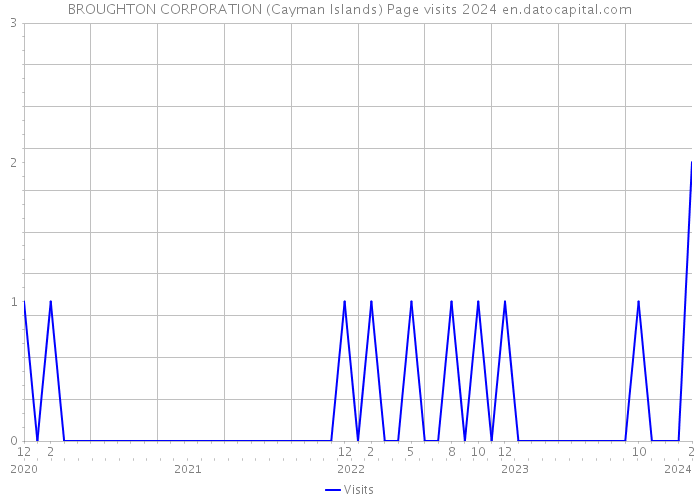 BROUGHTON CORPORATION (Cayman Islands) Page visits 2024 