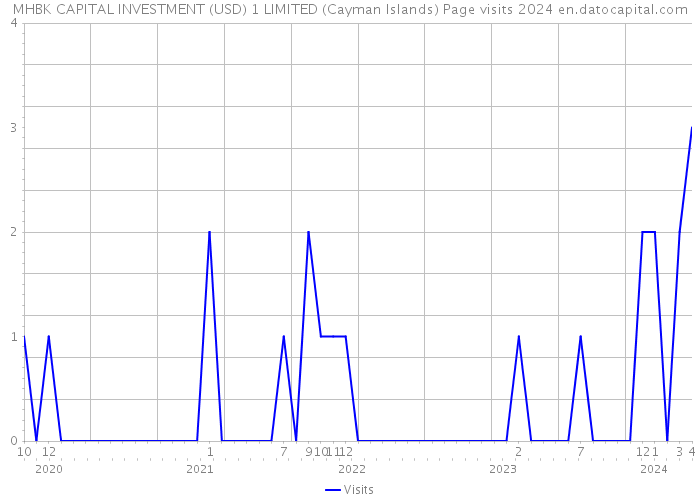 MHBK CAPITAL INVESTMENT (USD) 1 LIMITED (Cayman Islands) Page visits 2024 