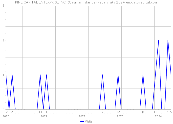 PINE CAPITAL ENTERPRISE INC. (Cayman Islands) Page visits 2024 