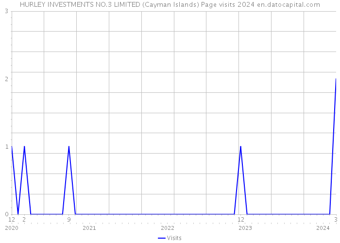 HURLEY INVESTMENTS NO.3 LIMITED (Cayman Islands) Page visits 2024 