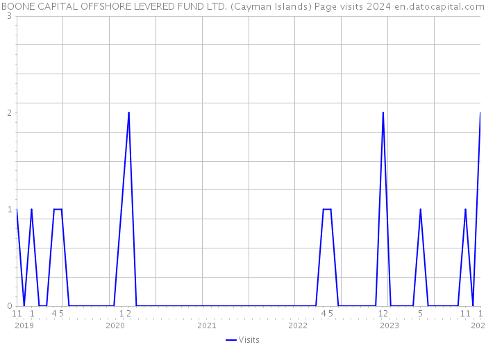 BOONE CAPITAL OFFSHORE LEVERED FUND LTD. (Cayman Islands) Page visits 2024 