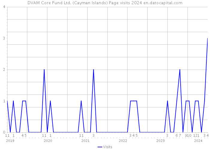 DVAM Core Fund Ltd. (Cayman Islands) Page visits 2024 