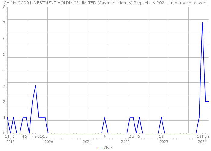 CHINA 2000 INVESTMENT HOLDINGS LIMITED (Cayman Islands) Page visits 2024 