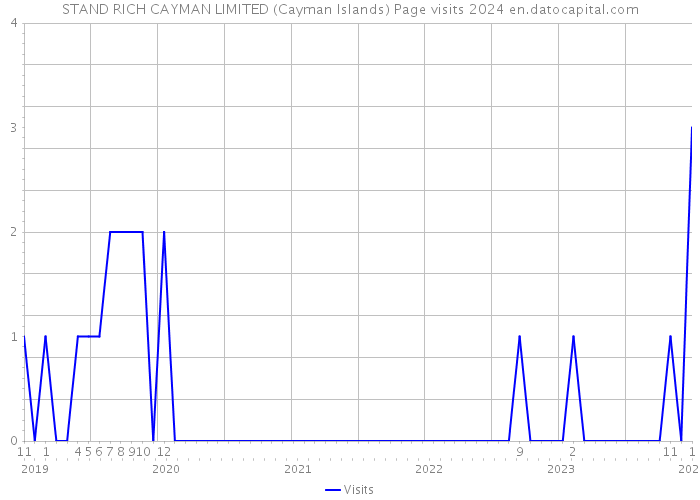 STAND RICH CAYMAN LIMITED (Cayman Islands) Page visits 2024 