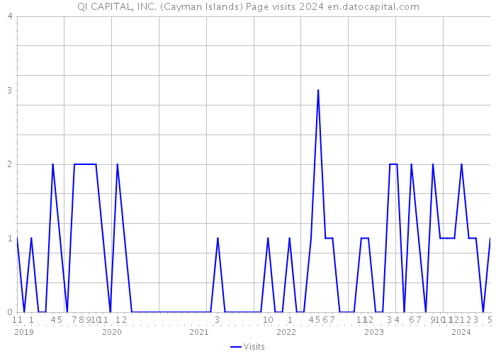 QI CAPITAL, INC. (Cayman Islands) Page visits 2024 
