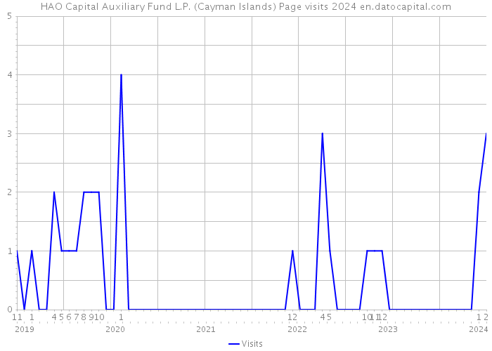 HAO Capital Auxiliary Fund L.P. (Cayman Islands) Page visits 2024 
