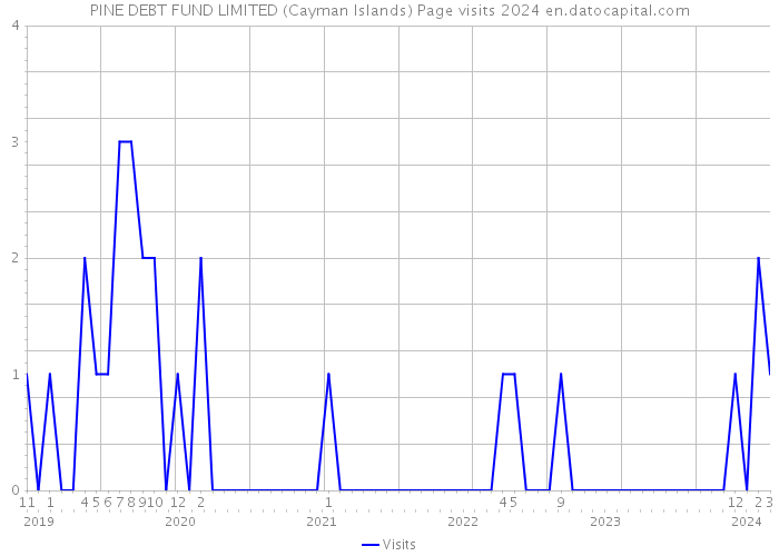 PINE DEBT FUND LIMITED (Cayman Islands) Page visits 2024 