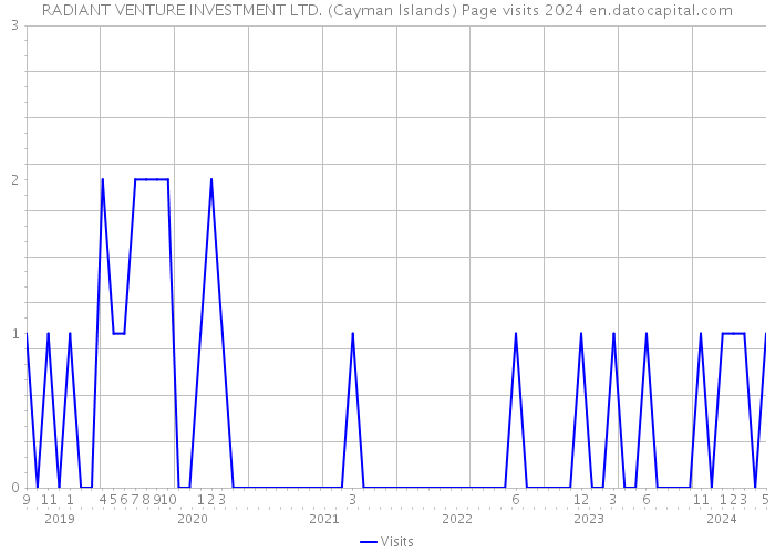 RADIANT VENTURE INVESTMENT LTD. (Cayman Islands) Page visits 2024 