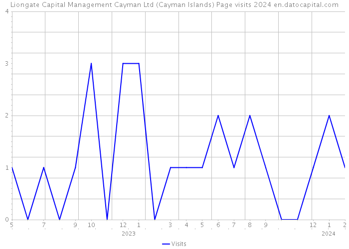 Liongate Capital Management Cayman Ltd (Cayman Islands) Page visits 2024 