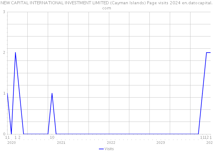 NEW CAPITAL INTERNATIONAL INVESTMENT LIMITED (Cayman Islands) Page visits 2024 
