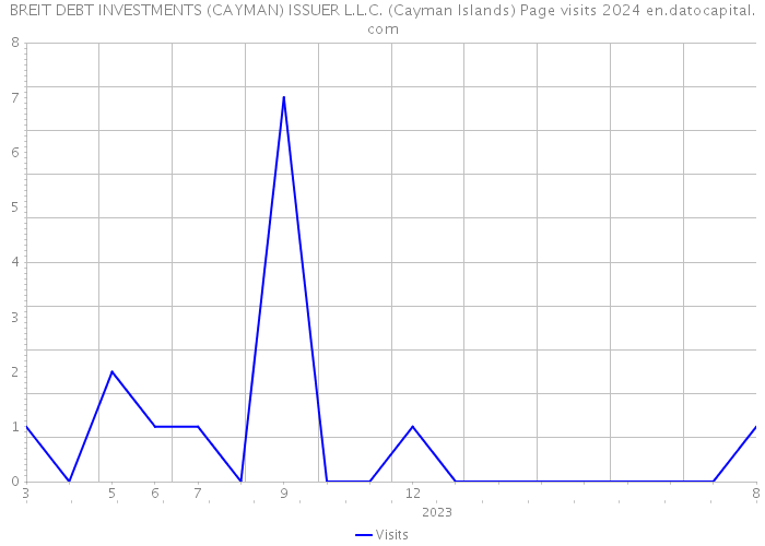 BREIT DEBT INVESTMENTS (CAYMAN) ISSUER L.L.C. (Cayman Islands) Page visits 2024 